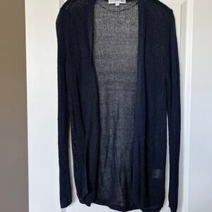 Uniqlo Ines De La Fressange Navy Women's Linen Blended Cardigan